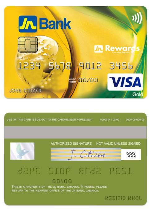 Jamaica JN Bank visa gold credit card